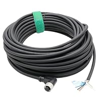 HangTon Rechtwinkliger M12 A-kodierter 5-poliger Stellantriebssensor, elektrisches Kabel zu blankem Draht für industrielle Steuerungen, Automatisierung, Geräteschutz, Gerät, Netzwerk, Gerät, Canopen, – Ansicht 2