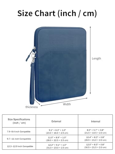 Funda para tablet de 10 a 11 pulgadas azul con protección de 360° para ipad 4