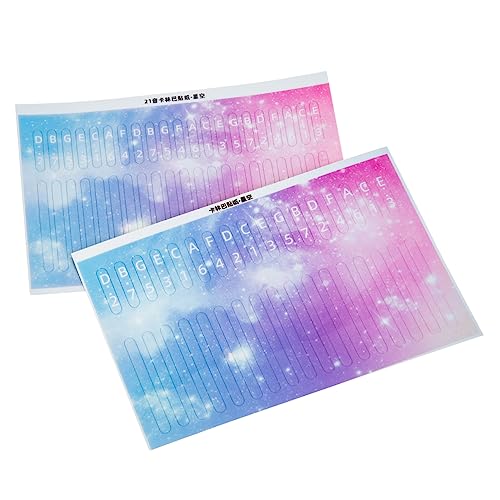 Holibanna 2pcs Kalimba Stickers for Beginners Thumb Piano Decals Identification for Practice and Learning Soft Material Music Lovers