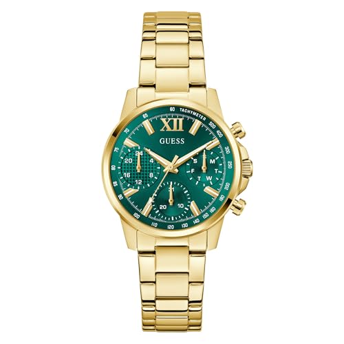 Image of GUESS Green Round Dial Analog Women's Watch - GW0933L6