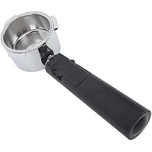 51mm Bottomless Portafilter 3 Ears,Professional Bottomless Portafilter Stainless Steel Basket and Handle for Espressos Machine