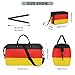 Sinestour German Flag Travel Duffel Bag for Men Women with Makeup Bag Weekend Overnight Carry On Bags for Travel Hospital Gym