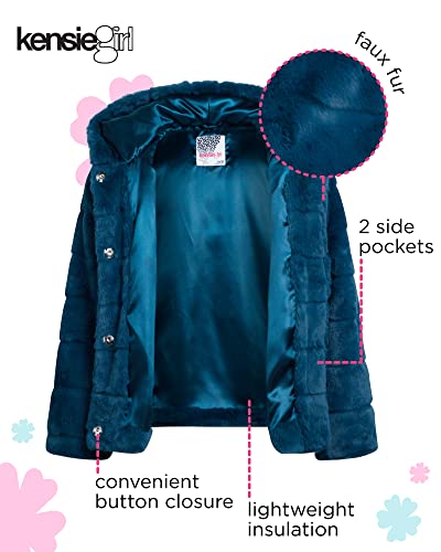 Kensie Girl Faux Fur Jacket - Plush Sherpa Teddy Coat With Hood thumb #1
