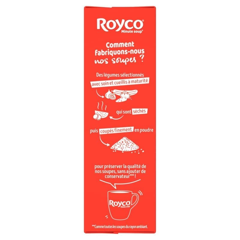ROCO Minute Soup - Crème d'Asperges et Croûtons - Savoureux potage instantané - 60g - Le Lot De 4