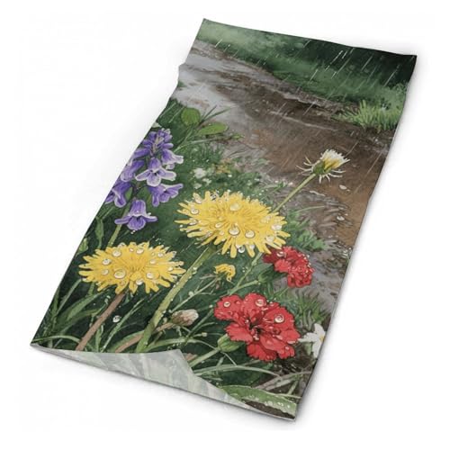 Wildflowers Daisy Neck Gaiter Face Cover Scarf, Breathable Sun Balaclava for Skiing Fishing Hiking Cycling2