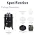 16 inch Vertical Charcoal Smoker, Mini BBQ Grill, Fire Pit, 3-in-1 with Built-in Thermometer, Adjustable Air Vent, Idea for Parties, Backyard, Patio, Camping