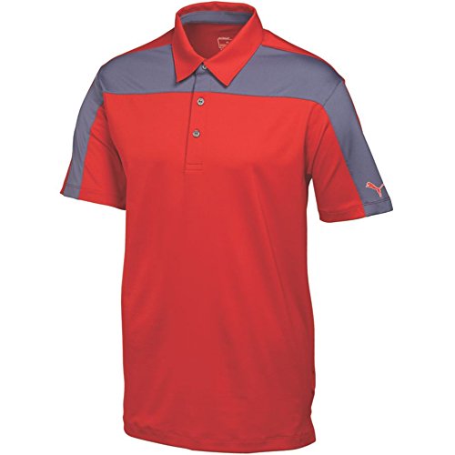 pumagolf Men's Color Block Tech Polo-Cresting Shirt