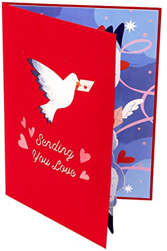 Poplife Sending Love 3D Pop Up Card For All Occasions - Valentine's Day, Anniversary, Mother's Day, Father's Day, Birthday Greeting Card, Christmas - Wedding, Love, Just Because, Thank You - For Wife, Mom, Step-Mom, Grandma, For Husband, Dad, Grandpa #TOP6