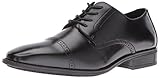 STACY ADAMS mens Abbott Slip Resistant Cap Toe Oxford, Black, 12 Wide US