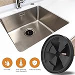 Garbage Disposal Splash Guard, 3 3/8" for InSinkErator Evolution Series QCB-AM Kitchen Sink Baffle Rubber Drain Cover 2022 Upgraded Removable Quiet Collar EPDM Insert Parts