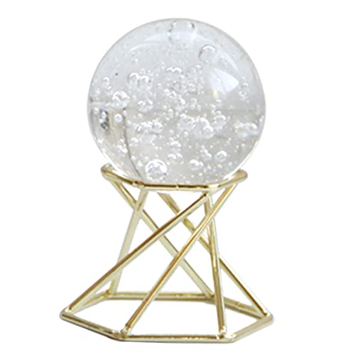Yardenfun Glass Sphere Ornament Stand Crystal Ball Display with Round Cylinder Decor Ideal for Quirky Home Decor Perfect Present for All Occasions