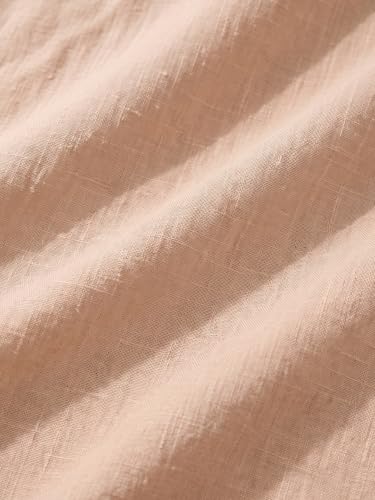 Image of Nobero Breezy Premium Linen Cotton Shirt for Men | Stylish Casual Shirts for Men | Semi Cut Collar | Box Pleat | Curved Hem | Regular Fit | Full Sleeve | S-XXXL