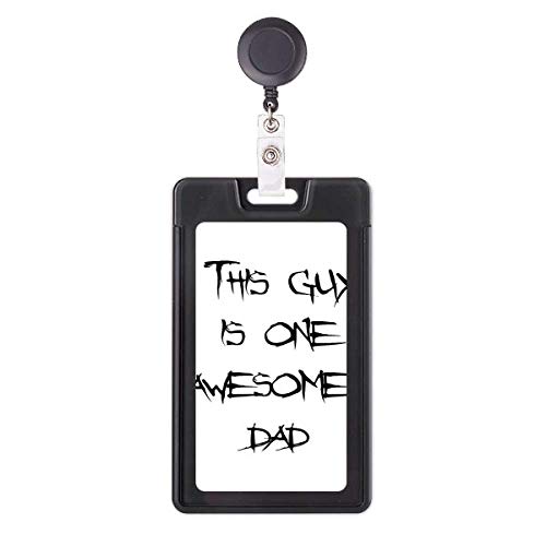 Étui rétractable pour badge Awesome Dad porte-carte extensible festival des pères