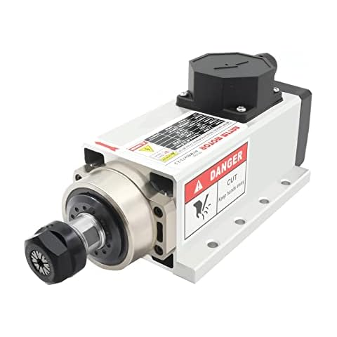 RATTMMOTOR 2.2Kw Spindle Motor Air-cooled 220V 24000R/min 400Hz ER20 4 Bearings Air-cooling Spindle Motor for CNC Engraving/Milling machine Cover
