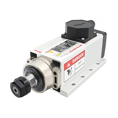 RATTMMOTOR 2.2Kw Spindle Motor Air-cooled 220V 24000R/min 400Hz ER20 4 Bearings Air-cooling Spindle Motor for CNC Engraving/Milling machine