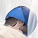 安眠 グッズ ドーム 枕 かぶって眠る 快眠 睡眠、サンシェードテント ポップアップテント ミニ ポータブル 遮光ドーム 紫外線防止 超軽量 3秒設置 屋外 屋内