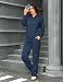 Totatuit Jogginganzug Damen Lounge Set Kapuzenpullover und Lange Hose Komfortabel Sportanzug für Herbst Winter Marineblau M