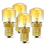 E14 25W Backofenlampe,Ofen Glühbirnen, kleiner Edison-Schraubsockel,2700K Wolframlicht Halogenlampe