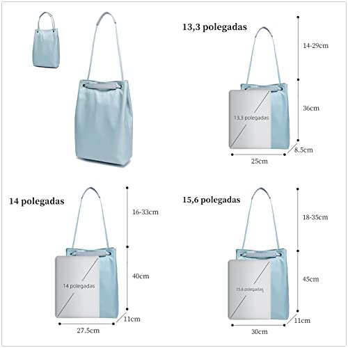 Adequado para bolsa de ombro para laptop feminino de 13,3/14/15,6 polegadas, bolsa para notebook por