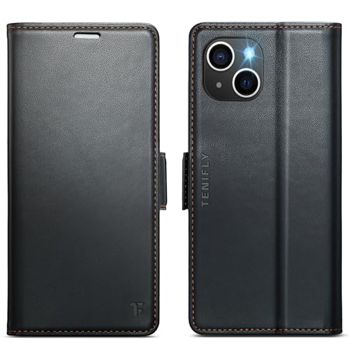 Tenifly for iPhone 14 Plus Case Wallet with RFID Blocking Card Holder, PU Leather Kickstand Protective Flip Phone Cover Fit for iPhone 14 Plus 6.7", Black by Tenifly - Used condition - US$14.98