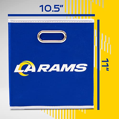 Franklin Sports Nfl Los Angeles Rams Collapsible Storage Bin Nfl Folding Cube Storage Container Fits Bin Organizers Fabric Nfl Team Storage Cubes One Size #TOP5