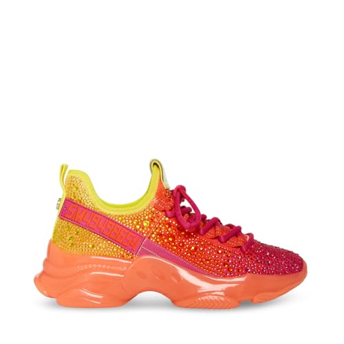 Steve Madden Women's Maxima Sneaker, Fuchsia Ombre Rhinestone, 9.5