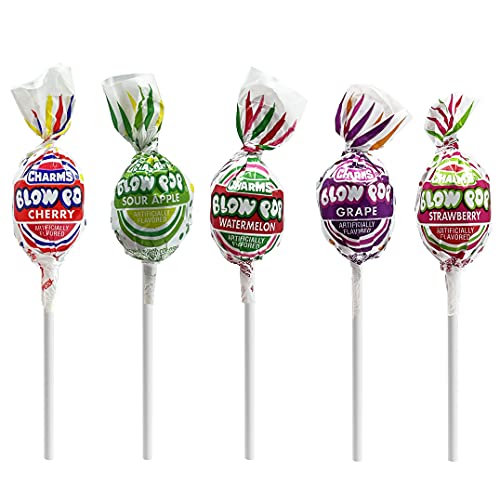 Bubble Gum Filled Blow Pop Lollipops Hard Candy Suckers, Assorted Flavors, Individually Wrapped (20-Pack) #TOP1
