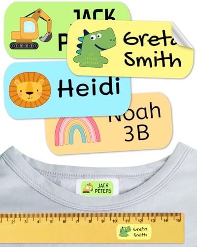 100 Etiquetas Para Ropa Personalizadas Para Niños. Sin Planchar, Resistentes Al Lavado. Pegatinas Adhesivas Para Guardería, Colegio Y Material Escolar