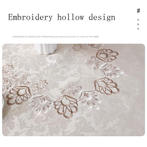 Nappe de table cuisine ronde dentelle linge décoratif M - 6