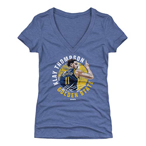 500 LEVEL Klay Thompson Shirt for Women (Women's V-Neck, Medium, Tri Royal) - Klay Thompson Premiere Y WHT