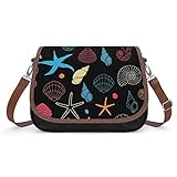 Mode & Unique : le sac besace femme est équipé d'une bandoulière réglable, le rabat est imprimé avec des motifs exquis, avec des couleurs vives et un style individuel.