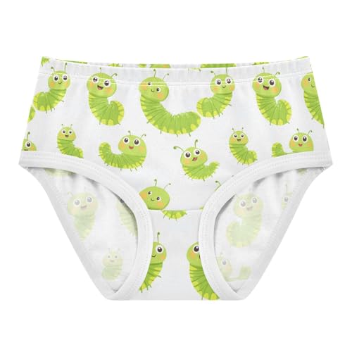 Girls Underwear Soft Cotton Cartoon Caterpillar Kids Panties in Sizes 2/3t, 4t, 5t, 6 and 8