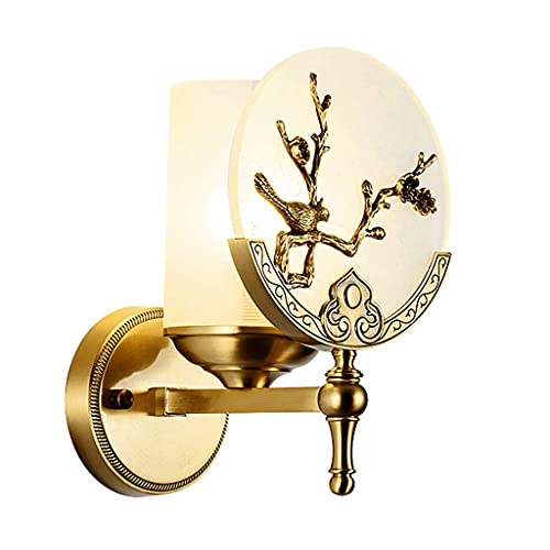 GLXLSBZ LED Wall Lamp Copper Tree Branch Bird Wall Lamp Creative Modern Chinese Style Background Wall Decoration Lamp Wall Lamp(Home Lighting) steampunk buy now online