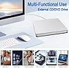 VikTck External USB-C SuperDrive DVD CD Drive Portable DVD CD Reader/Burner for Apple-MacBook Air/Pro/iMac/Mini/MacBook Pro/ASUS/DELL/Laptop with USB-C Port Plug and Play