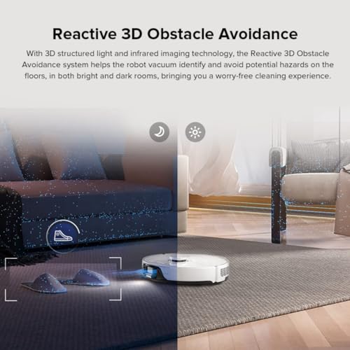 Image of roborock S8+ Robot Vacuum, Sonic Mop with Self-Empty Dock, Stores up to 60-Days of Dust, Auto Lifting Mop, Ultrasonic Carpet Detection, 6000Pa Suction, White (Renewed)