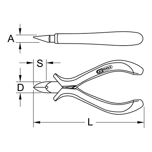 KS Tools 500.7082 ESD Mini-Seitenschneider, 120mm