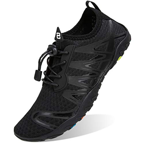Image of WateLves Water Shoes Mens Womens Barefoot Beach Swim Shoes Quick-Dry Aqua Socks Pool Shoes for Surf Yoga Water Aerobics