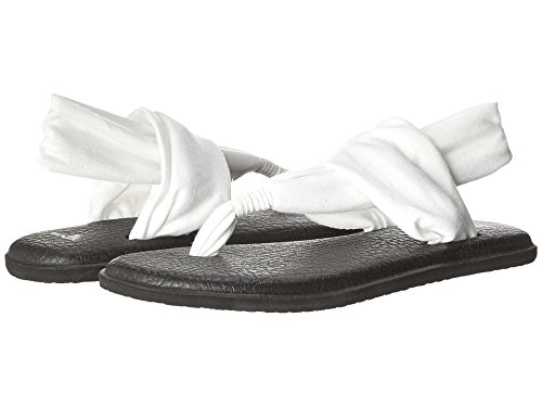 Sanuk Women's Yoga Sling 2 Flip Flop (9 M US, White)