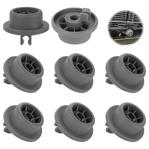8 piezas de ruedas de cesta para lavavajillas, ruedas universales para cesta inferior compatible con Bosch, Siemens, Neff, Beko, Lavavajillas Piezas de repuesto y accesorios