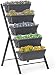 GRAFFY Vertical Raised Garden Bed, 5 Tier Elevated Flower Planter, Raised Beds with Water Drainage, Vertical Garden Planter, Freestanding Raised 5 Container Boxes for Balcony Patio Backyard