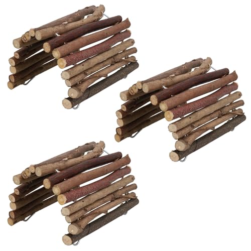 Cachettes en bois pour petits animaux AB Tools (Lot de 3) pour rongeurs - 2