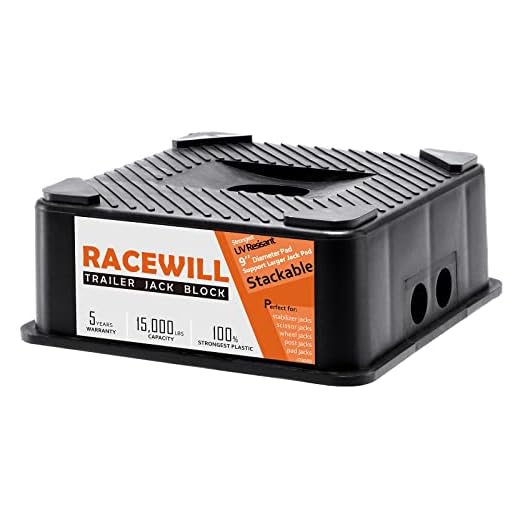 Racewill Trailer Jack Block: RV Camper Stabilizer Blocks for Travel Trailer, Up to 15,000 lbs, Use for Any Tongue Jack, Post, Foot, 5th Wheels, stabilizer (Round or Square) or Scissor Stabilizer
