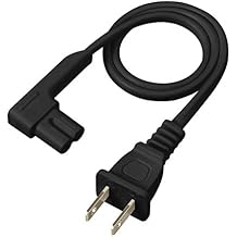 19.5in Power Cord Compatible with Sonos One, Sonos One SL, Sonos Play-1 Speakers - Power Plug Cable Short, Black