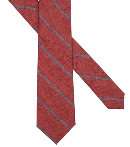 Image of BELLUNO Men's 2.5 inch Skinny Solid Cotton Linen Ties