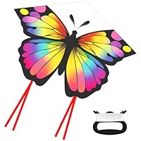 Flintronic Cometas para Niños, Cometa Mariposa Negra Grande con