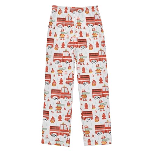 Boys' Pants Cute Firetruck Flame Crocodile Fireman Long Bottoms Jogger Pants Elastic Waist Trousers with Pockets S-XL
