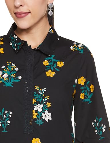 Image of Amazon Brand - Myx Women's Printed Kurta and Pant set in Cotton (Available in Plus Sizes)