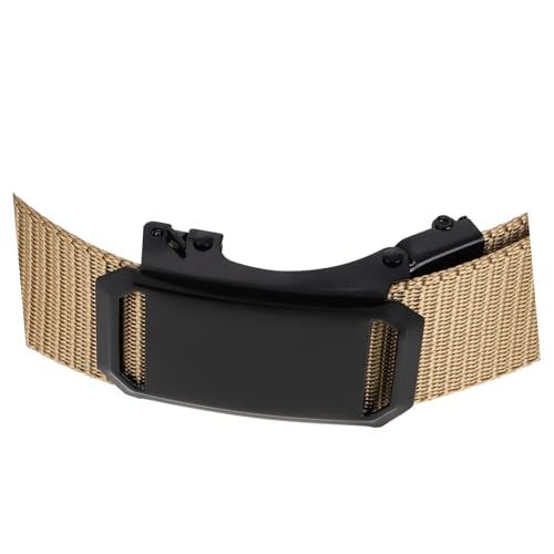 Happyyami Automatic Buckle Ratchet Belt for Men Breathable Nylon Casual Belt Adjustable for Young Students3
