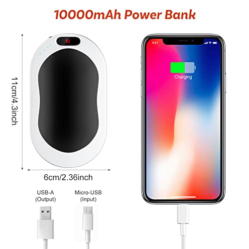 URBZUE Handwärmer, 10000mAh USB aufladbar und Digitalanzeige, elektrischer Taschenwärmer mit Mehreren Heizstufen von 40… - Image 5
