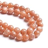 10 mm, 36 Stück Naturstein-Sunststein-Edelsteine, lose Perlen für Schmuckherstellung, DIY-Armband, Kristallperlen